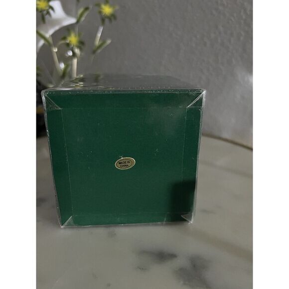 Glass Oil Lamp hand blown Blue Swirl Art Deco Boho wick 3.5" New - Picture 2 of 2